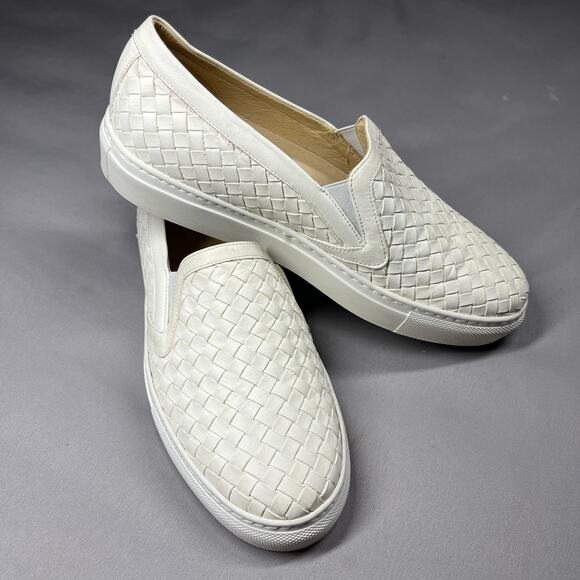 M. Gemi Sneakers Womens 7.5 The Cerchio Due Woven Nubuck Slip-on  Italian Made - Picture 2 of 13